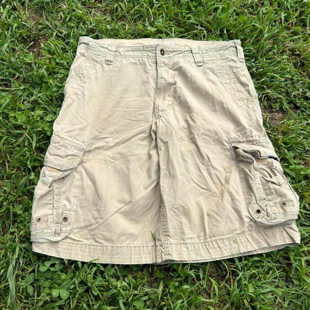 No Boundaries Vintage Y2K Baggy Cargo Shorts Men's 36 Tan